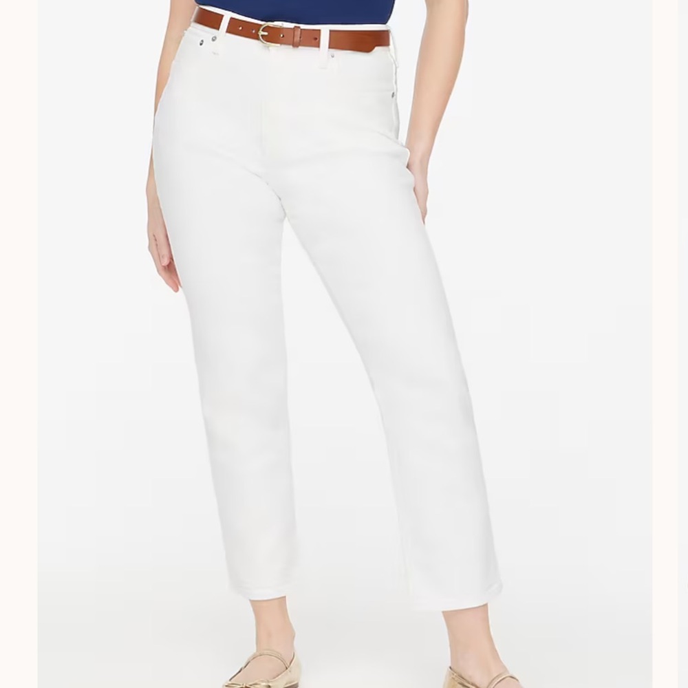 J. Crew Women's Straight Leg White Jeans